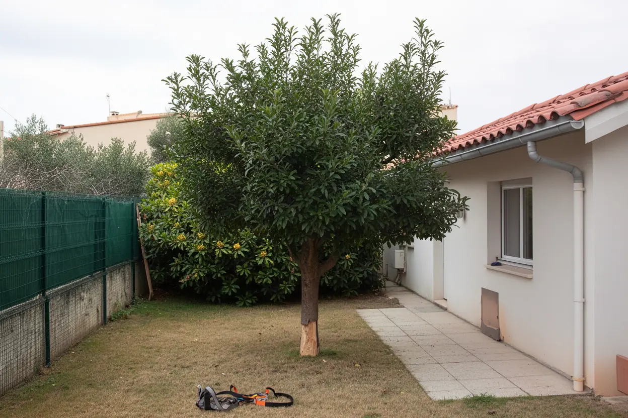 Jardin sécurisé après démontage retenu