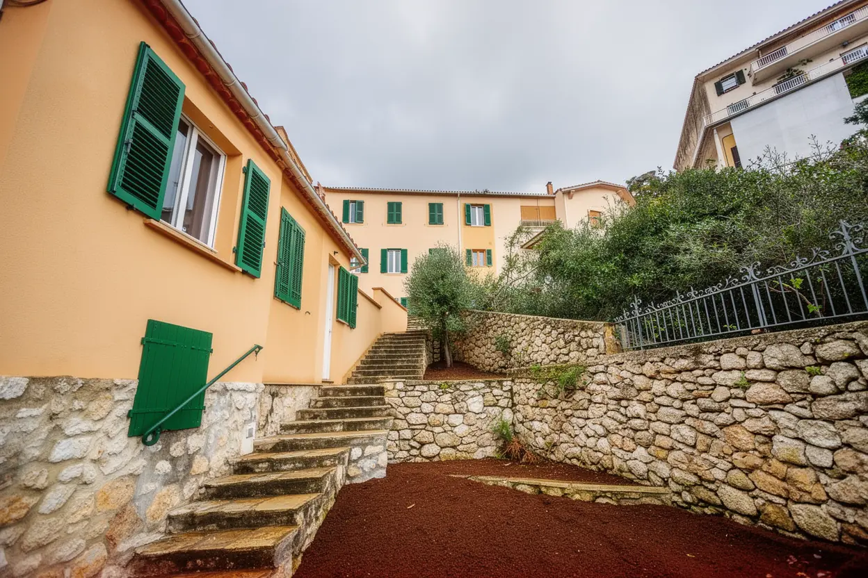 Restanque dégagée après abattage à Villefranche-sur-Mer